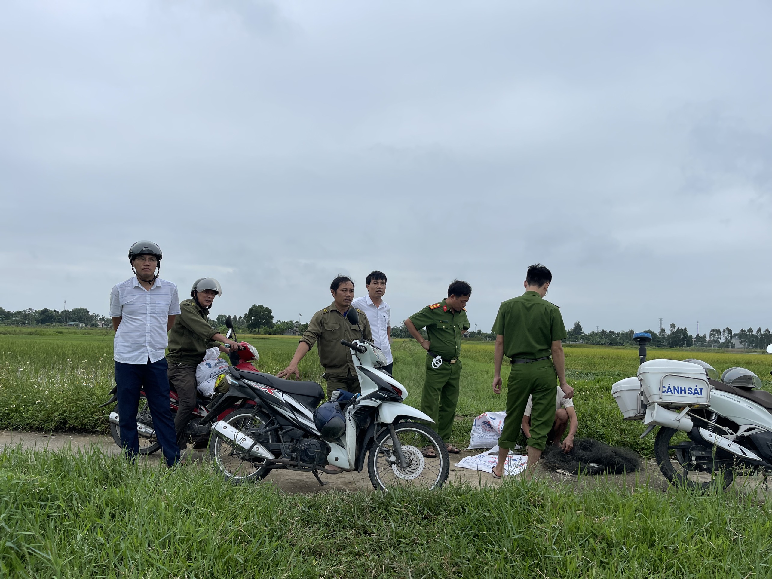 UBND xã Quảng Nhân tổ chức lực lượng ngăn chặn nạn tận diệt chim trời