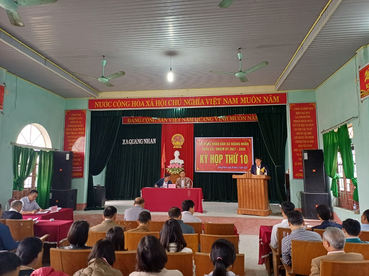 HĐND xã Quảng Nhân tổ chức kỳ họp thứ mười, HĐND xã khóa XXI, nhiệm kỳ 2021-2026